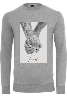 Mister Tee Rundhalspullover Trust 2.0 Crewneck Grau