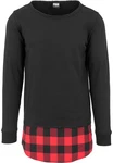 URBAN CLASSICS Rundhalspullover Herren Long Flanell Bottom Open Edge Crewneck (1-tlg) 