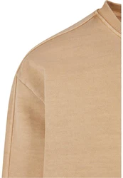 Urban Classics Rundhalspullover Heavy Terry Garment Dye Crew Khaki/Beige/Braun