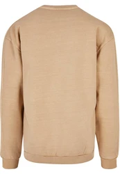 Urban Classics Rundhalspullover Heavy Terry Garment Dye Crew Khaki/Beige/Braun