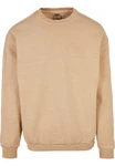Urban Classics Rundhalspullover Heavy Terry Garment Dye Crew Khaki/Beige/Braun