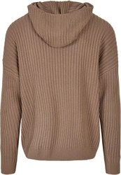 URBAN CLASSICS Kapuzensweatshirt Urban Classics Herren Knitted Hoody Braun/Khaki/Grau/Beige