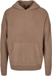 URBAN CLASSICS Kapuzensweatshirt Urban Classics Herren Knitted Hoody Braun/Khaki/Grau/Beige