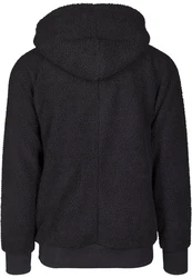 Urban Classics Sweatshirt Sherpa Hoody Dunkelgrau/Grau/Schwarz
