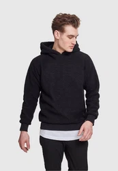 Urban Classics Sweatshirt Sherpa Hoody Dunkelgrau/Grau/Schwarz
