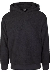 Urban Classics Sweatshirt Sherpa Hoody Dunkelgrau/Grau/Schwarz