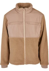 Urban Classics Jacke Patched Sherpa Jacket Braun/Beige