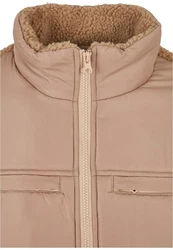 Urban Classics Jacke Patched Sherpa Jacket Braun/Beige