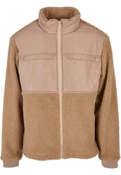 Urban Classics Jacke Patched Sherpa Jacket Braun/Beige
