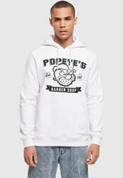 Merchcode Kapuzensweatshirt Popeye Barber Shop Hoody Weiß/Grau/Lila/Hellblau/Rosa