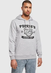 Merchcode Kapuzensweatshirt Popeye Barber Shop Hoody Grau