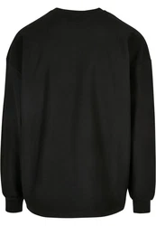Urban Classics Herren Rib Terry Boxy Crew Schwarz