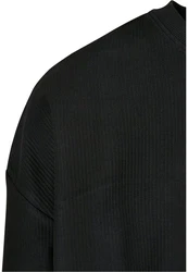 Urban Classics Herren Rib Terry Boxy Crew Schwarz