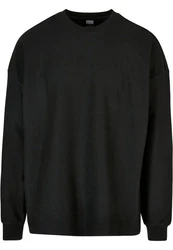 Urban Classics Herren Rib Terry Boxy Crew Schwarz