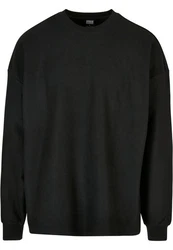 Urban Classics Herren Rib Terry Boxy Crew Schwarz