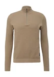 QS Strickpullover aus Strukturstrick Khaki/Braun/Beige/Grau