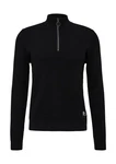 QS Strickpullover aus Strukturstrick Schwarz