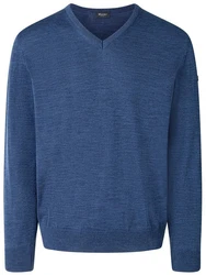 MAERZ Muenchen Pullover V-Ausschnitt 1/1 Arm Blau/Dunkelblau/Hellblau