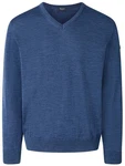 MAERZ Muenchen Pullover V-Ausschnitt 1/1 Arm Blau/Dunkelblau/Hellblau
