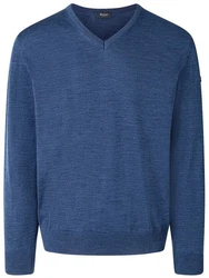 MAERZ Muenchen Pullover V-Ausschnitt 1/1 Arm Blau/Dunkelblau/Hellblau