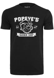 Merchcode T-Shirt Popeye Barber Shop Tee (1-tlg) Grau/Lila/Rosa/Gelb/Dunkelgrün