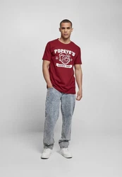 Merchcode T-Shirt Popeye Barber Shop Tee (1-tlg) Bordeaux/Dunkelrot/Rot