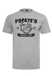 Merchcode T-Shirt Popeye Barber Shop Tee (1-tlg) Grau