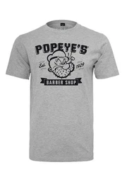 Merchcode T-Shirt Popeye Barber Shop Tee (1-tlg) Grau