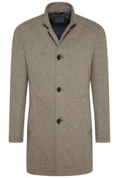 bugatti Wollmantel Design Braun/Grau/Beige/Khaki