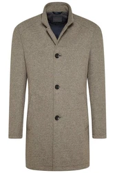 bugatti Wollmantel Design Braun/Grau/Beige/Khaki