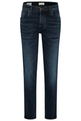 bugatti 5-Pocket Jeans Blau/Dunkelblau/Dunkelrot