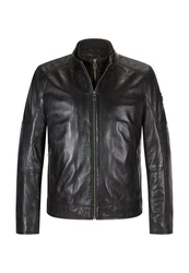 Milestone Lederjacke MSBender Schwarz/Braun/Dunkelgrün