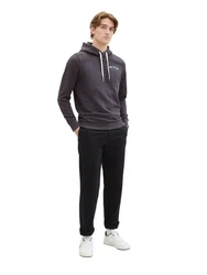 TOM TAILOR Sweatshirt Hoodie mit Label-Print Hoodie Lila/Dunkelgrau/Dunkelblau/Grau