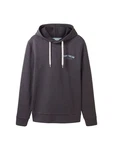 TOM TAILOR Sweatshirt Hoodie mit Label-Print Hoodie Lila/Dunkelgrau/Dunkelblau/Grau