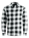 Jack & Jones Langarmhemd Hemd Slim Fit JJEGINGHAM (5977) Whisper White