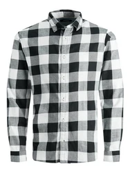 Jack & Jones Langarmhemd Hemd Slim Fit JJEGINGHAM (5977) Whisper White