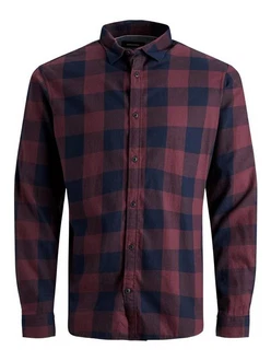 Jack & Jones Langarmhemd Hemd Slim Fit JJEGINGHAM (5977) Rot (5977) Jack & Jones Langarmhemd Hemd Slim Fit JJEGINGHAM (5977) Rot (5977)