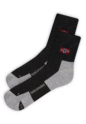 NANGAPARBAT Socken mit bequemer Trittdämpfung 2er Pack Dunkelgrau/Schwarz/Dunkelblau