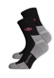 NANGAPARBAT Socken mit bequemer Trittdämpfung 2er Pack Dunkelgrau/Schwarz/Dunkelblau