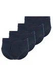 Schiesser Slip 4er Pack Cotton Essentials Feinripp Dunkelblau/Blau