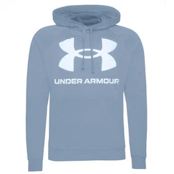 Under Armour Kapuzenpullover Rival Fleece Big Logo Herren Hellblau/Blau/Rot