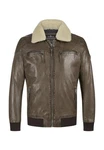 Milestone Lederjacke MSBen Dunkelgrün/Khaki/Braun/Dunkelbraun/Grau