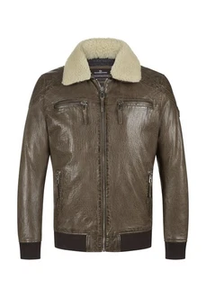 Milestone Lederjacke MSBen Dunkelgrün/Khaki/Braun/Dunkelbraun/Grau