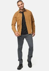Indicode Langarmhemd INBroidy Braun/Beige