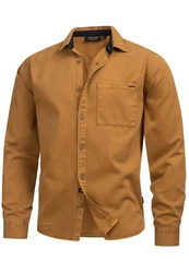 Indicode Langarmhemd INBroidy Braun/Beige