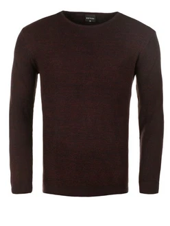 WOTEGA Strickfleece Pullover Structured Mouline Crew Neck