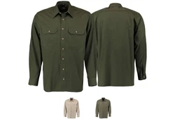 German Wear Trachtenhemd OJ10 Dunkelgrün/Khaki/Braun