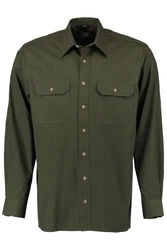 German Wear Trachtenhemd OJ10 Dunkelgrün/Khaki/Braun