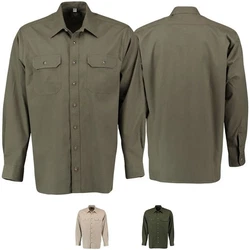 German Wear Trachtenhemd OJ10 Braun/Dunkelgrün/Khaki