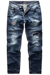 REPUBLIX Straight-Jeans CONNOR Regular Fit Hellblau/Blau/Dunkelblau